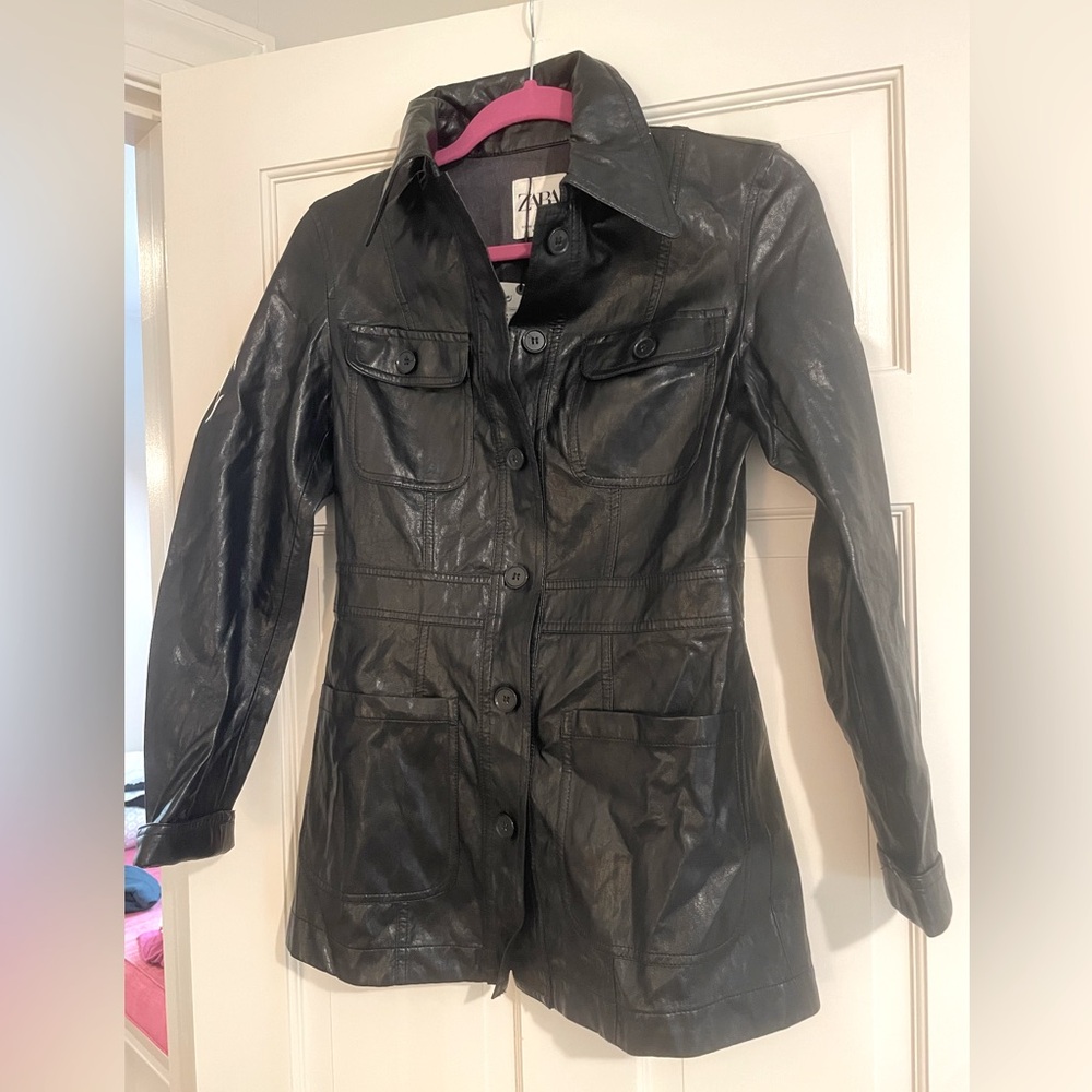 NWT Zara faux leather jacket
